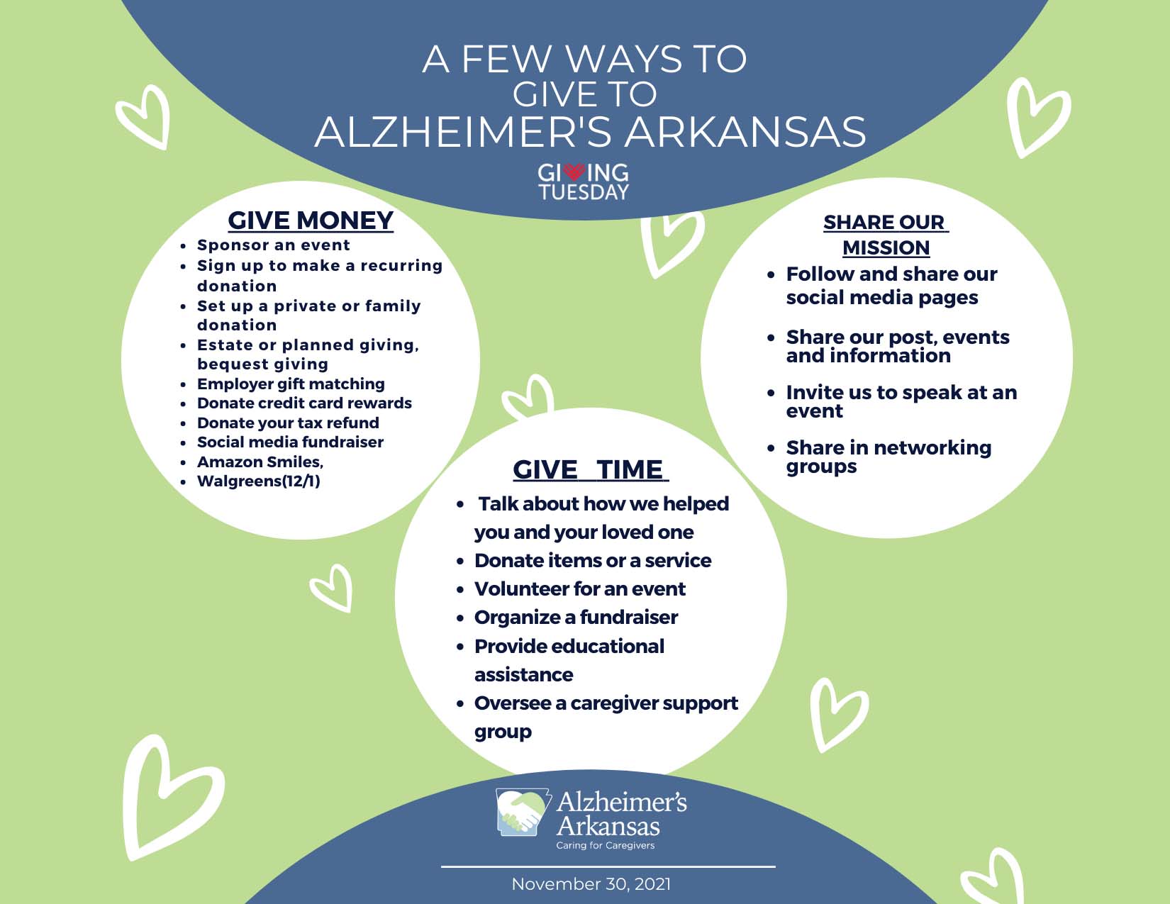 Give to Alzheimer's Arkansas on Giving Tuesday!